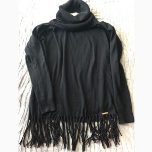 Michael Kors black fringe sweater